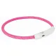 Flash Leuchtring USB, TPU/Nylon, M–L: 45 cm/ø 7 mm, pink